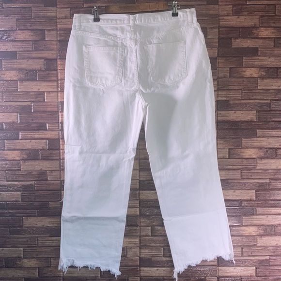 NWT Free People x We The Free Maggie Mid Rise Straight Optic White 32 - Picture 5 of 15